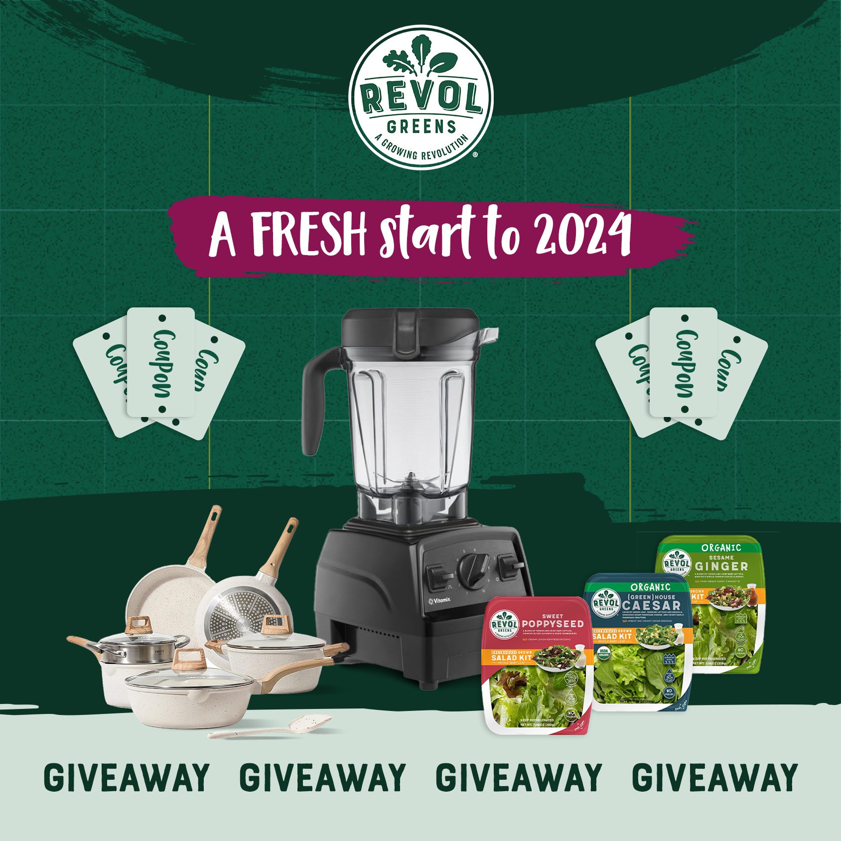 Win a Vitamix with the Revol Greens Sustainable New Year Giveaway